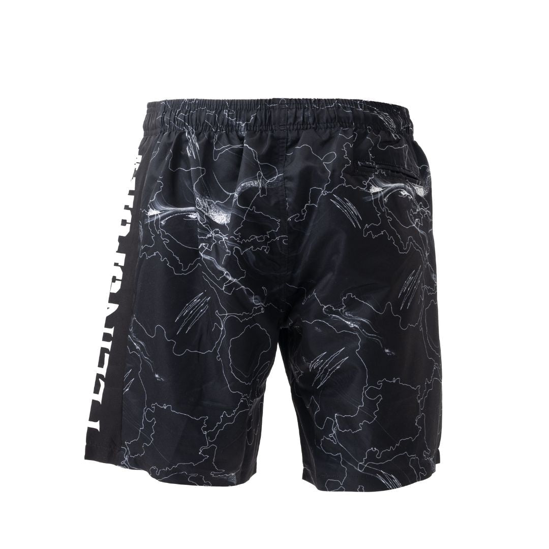 PLEIN SPORT Logo Print Drawstring Swim Shorts Men PS25032-BLK