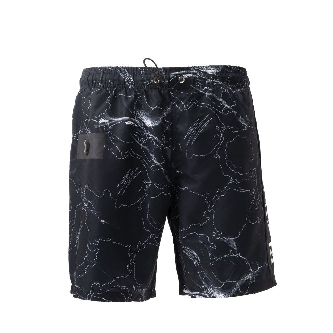 PLEIN SPORT Logo Print Drawstring Swim Shorts Men PS25032-BLK - S / Black