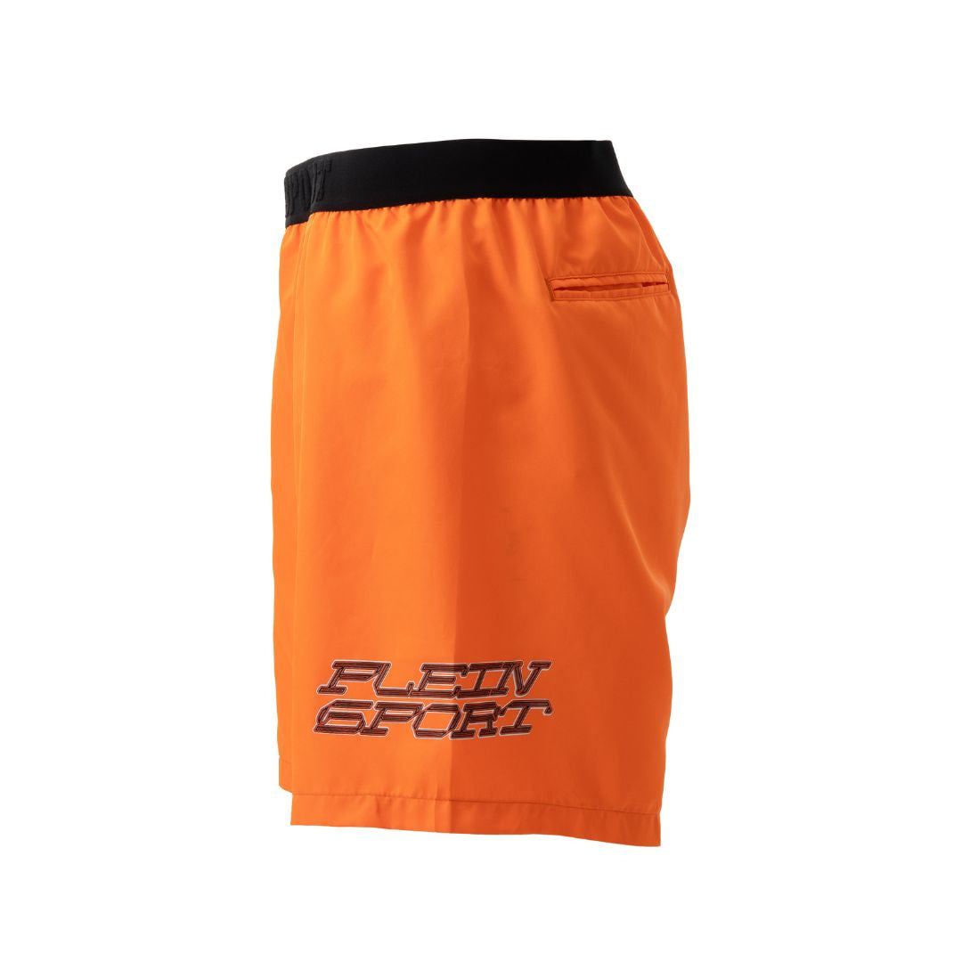 PLEIN SPORT Logo Print Drawstring Swim Shorts Men PS25039-ORG