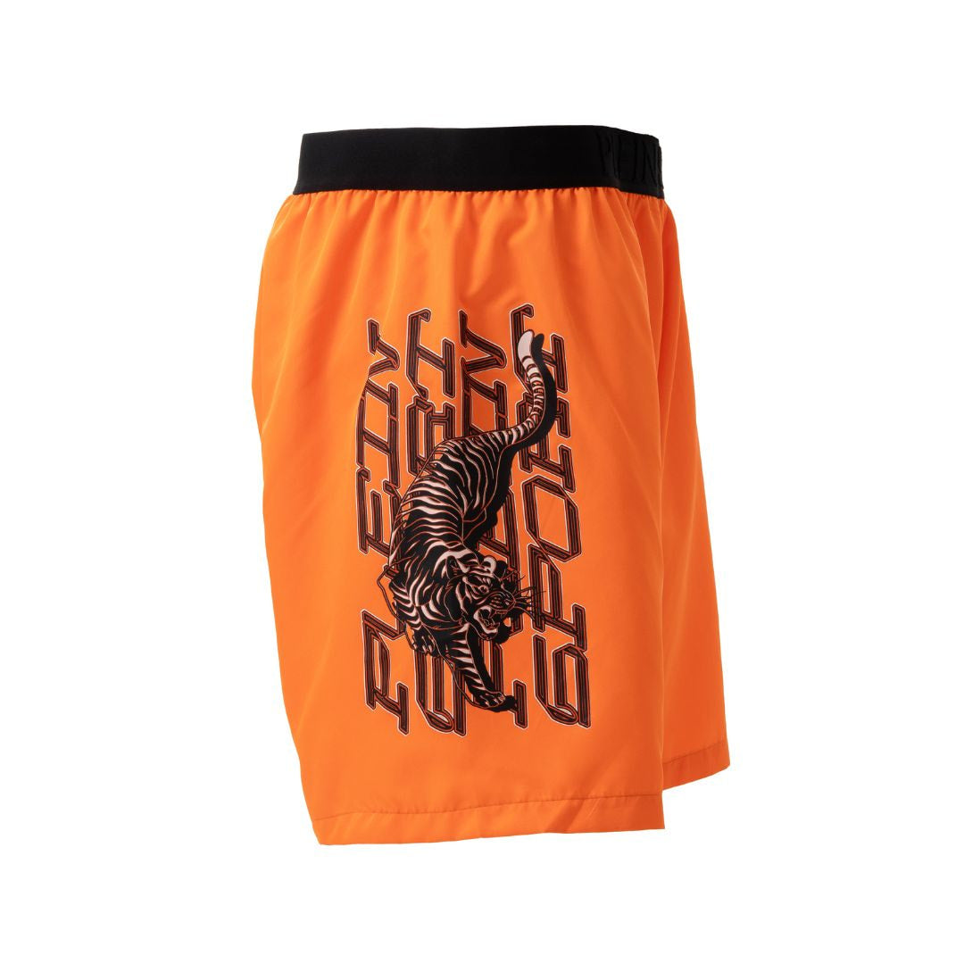PLEIN SPORT Logo Print Drawstring Swim Shorts Men PS25039-ORG
