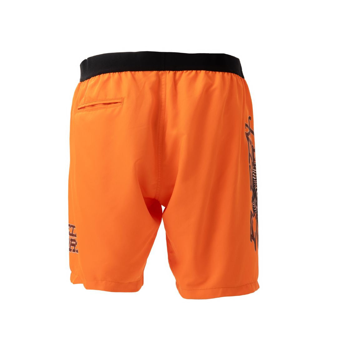 PLEIN SPORT Logo Print Drawstring Swim Shorts Men PS25039-ORG
