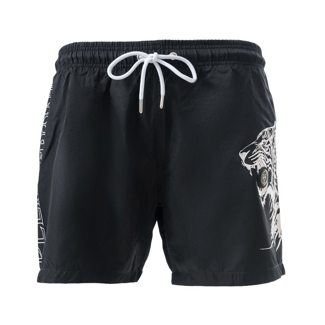 PLEIN SPORT Logo Print Drawstring Swim Shorts Men PS25043-BLK - S / Black