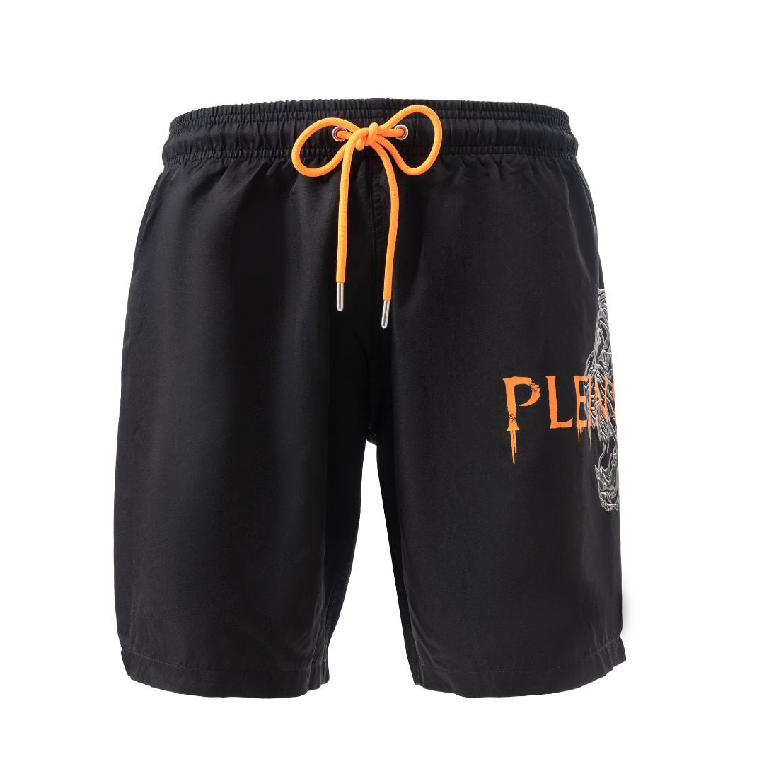 PLEIN SPORT Logo Print Drawstring Swim Shorts Men PS25049-BLK - S / Black