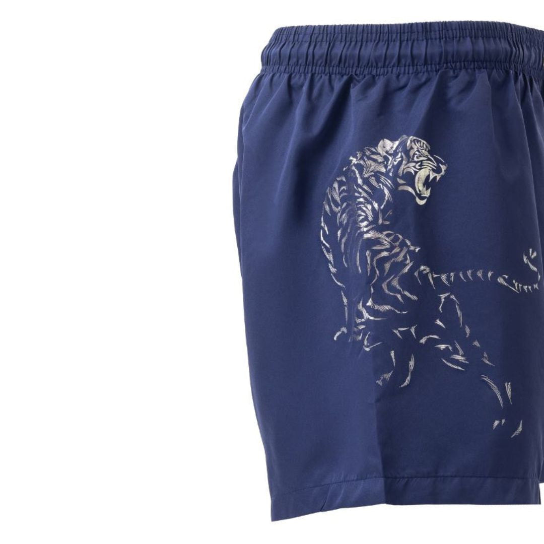 PLEIN SPORT Logo Print Drawstring Swim Shorts Men PS25050-NVY