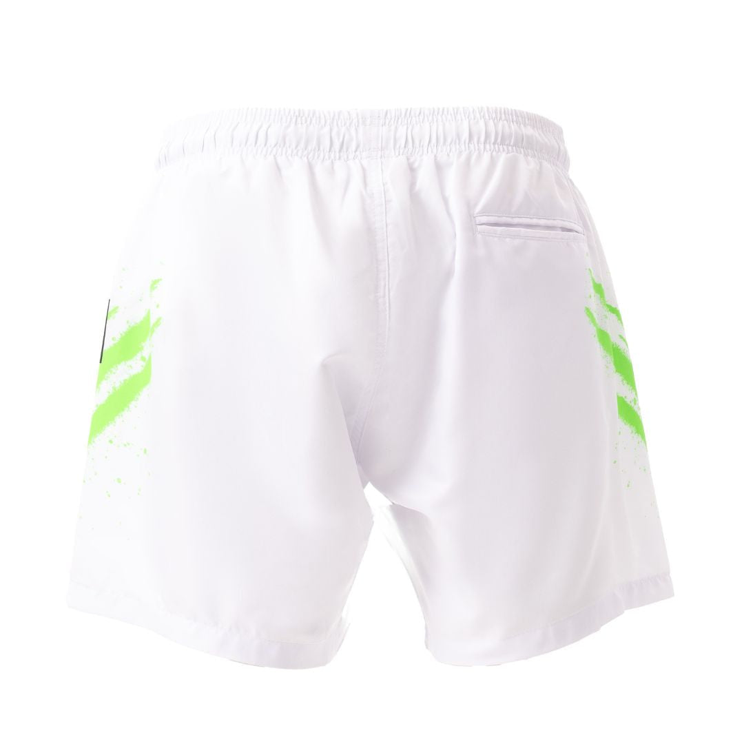 PLEIN SPORT Logo Print Drawstring Swim Shorts Men PS25052-WHT