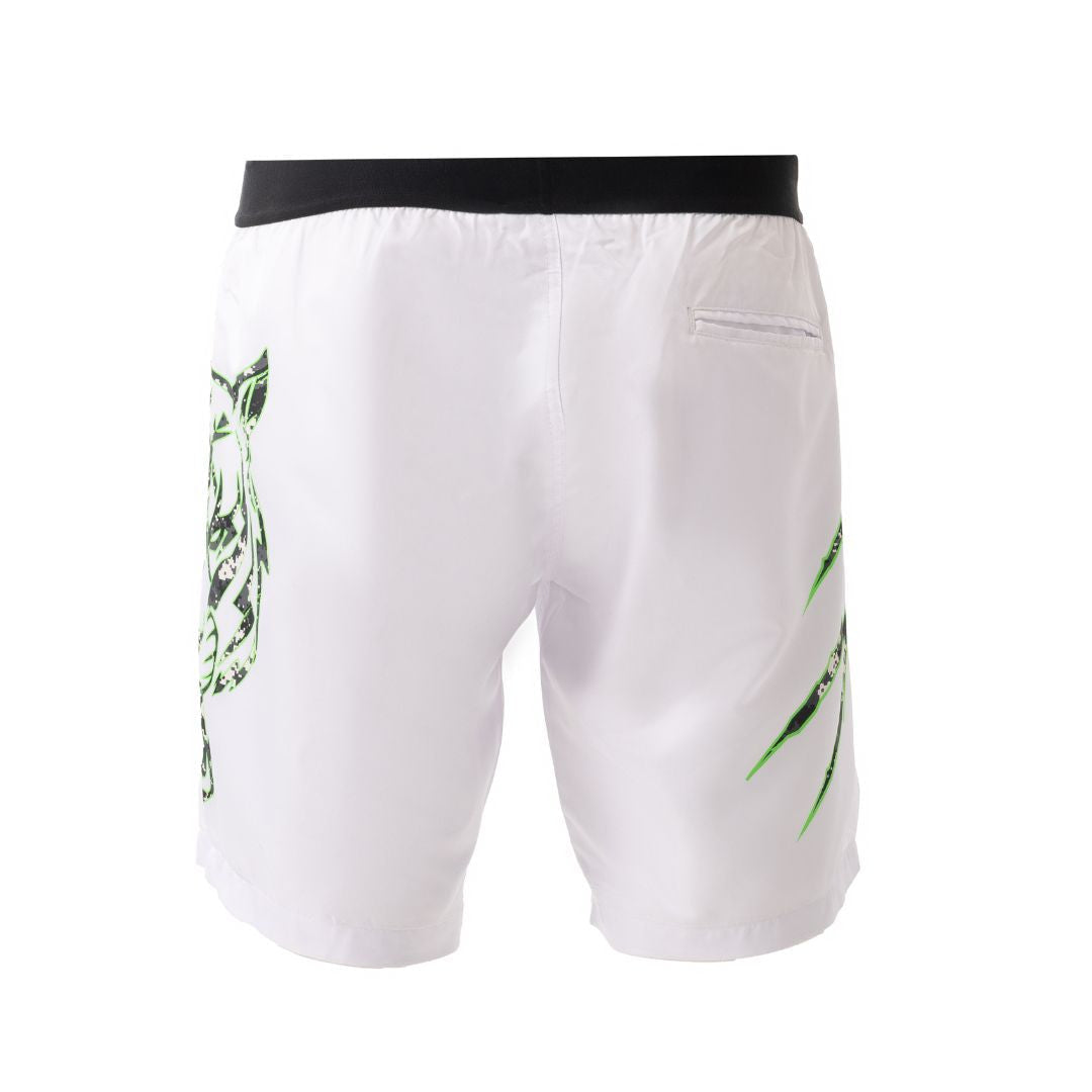 PLEIN SPORT Logo Print Drawstring Swim Shorts Men PS25053-WHT