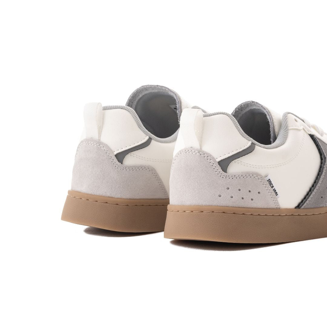 Pull & Bear Contrast Retro Trainers 1312-340- WHT