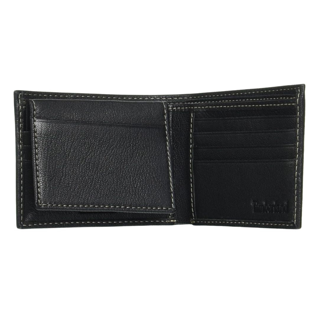 Timberland Leather RFID Blocking Passcase Security Wallet - BLK - Black