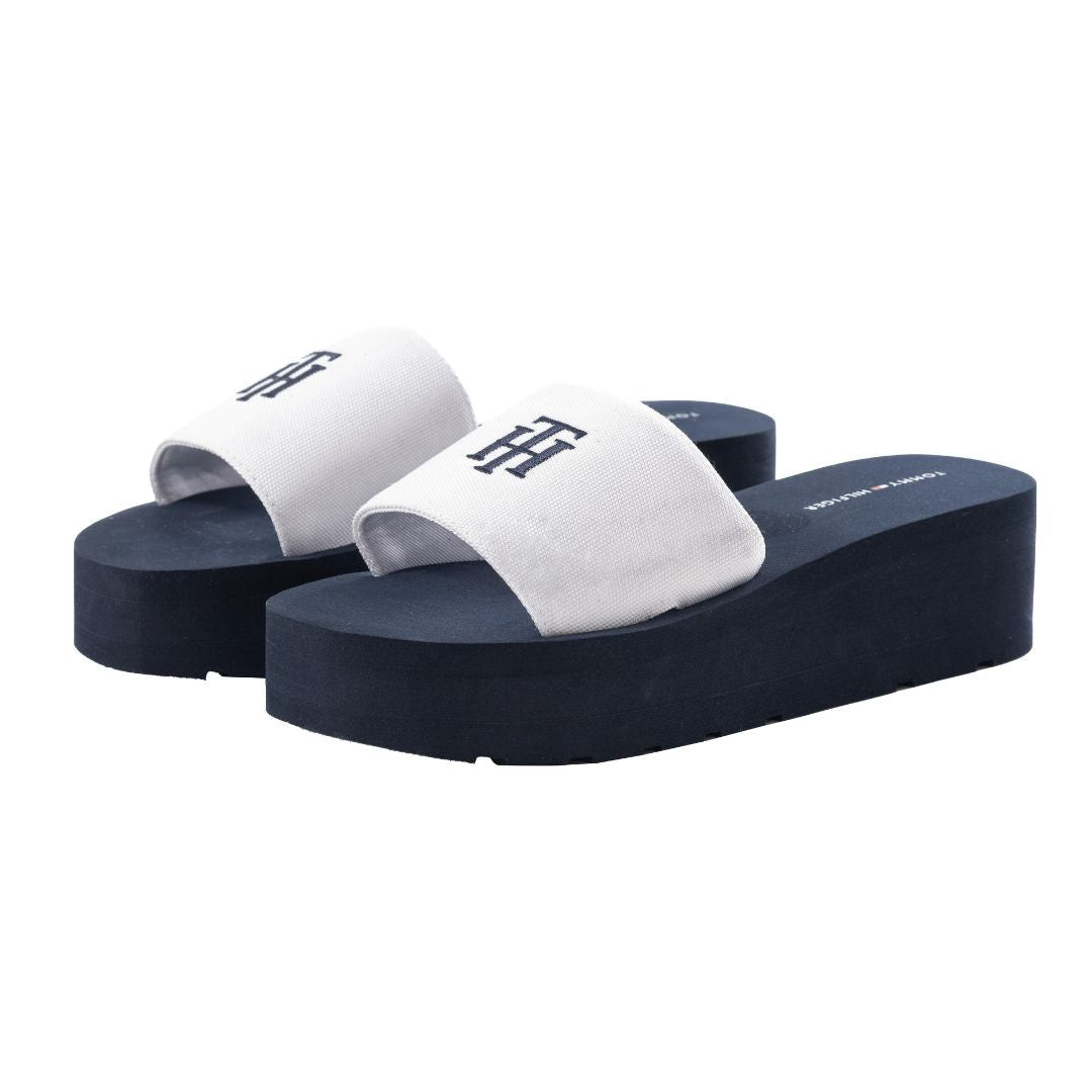 Tommy Hilfiger Adelinn Flatform Wedge Sandal - WHT - White / 35