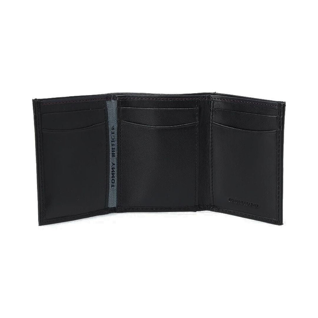 Tommy Hilfiger Cambridge Trifold Leather Wallet - Black