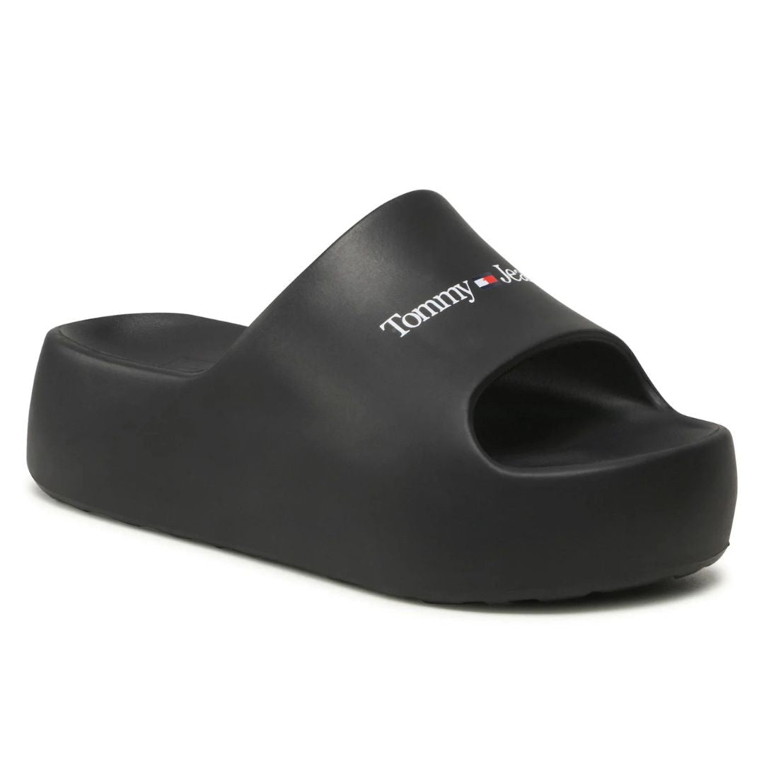 Tommy Hilfiger Chunky Flatform Pool Slides - BLK - Black / 35-36