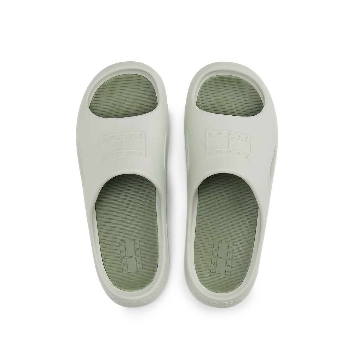 Tommy Hilfiger Cutout Embossed Pool Slides MNT