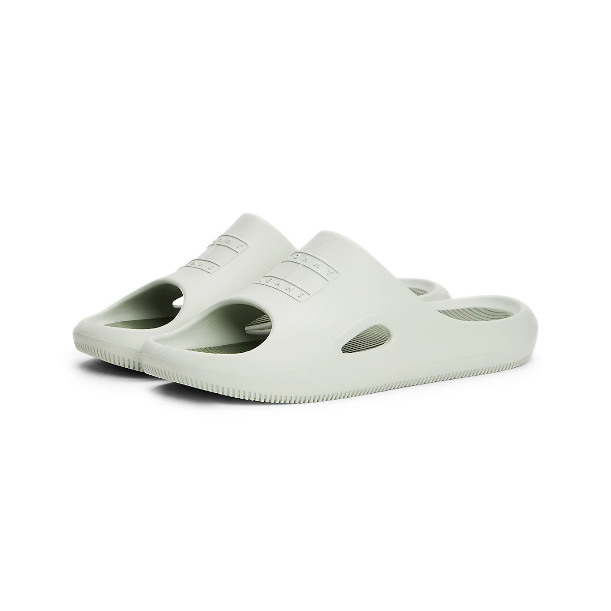 Tommy Hilfiger Cutout Embossed Pool Slides MNT
