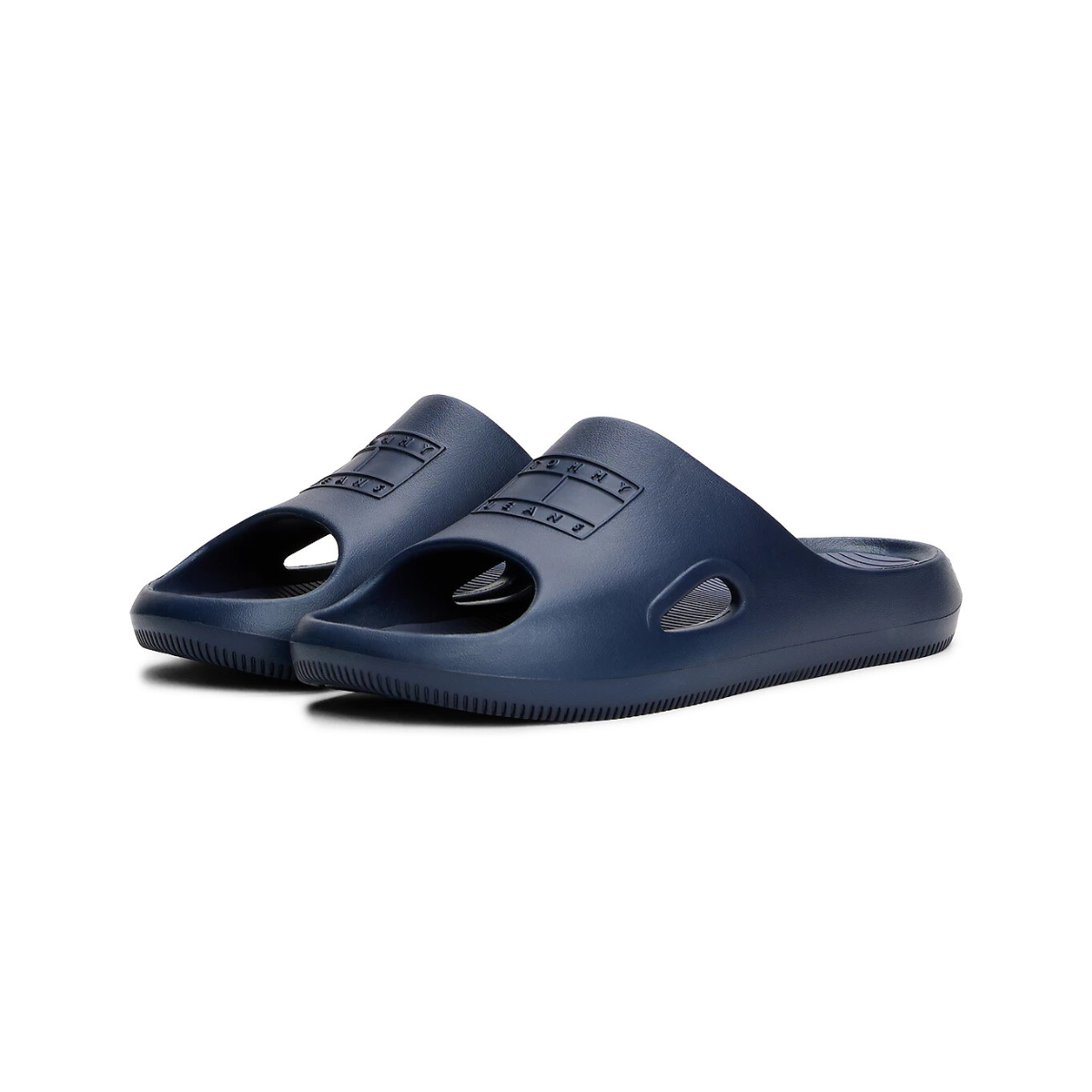 Tommy Hilfiger Cutout Embossed Pool Slides NVY