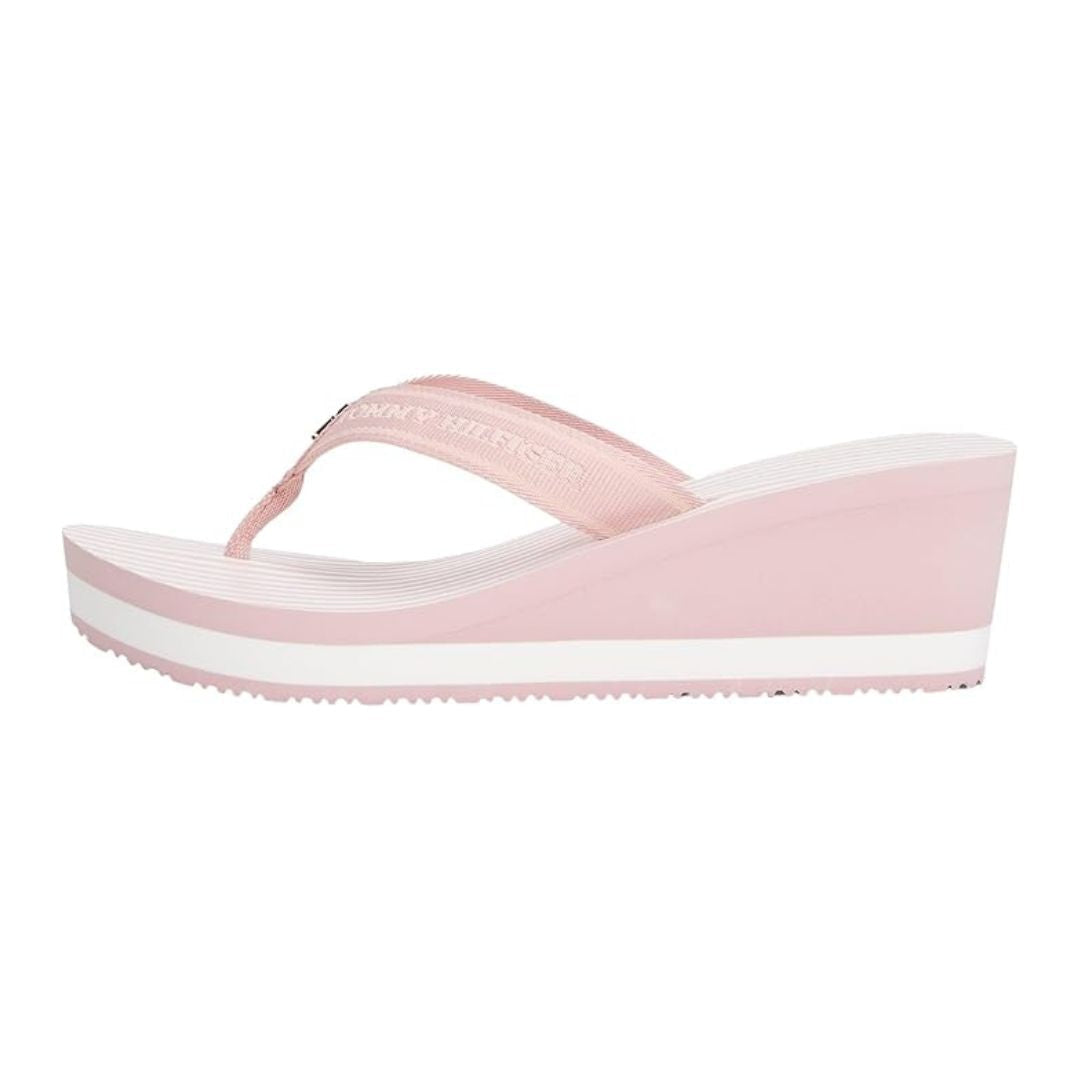 Tommy Hilfiger Flip Flops TH Stripes Wedge Beach Sandal FW0FW08521 PNK