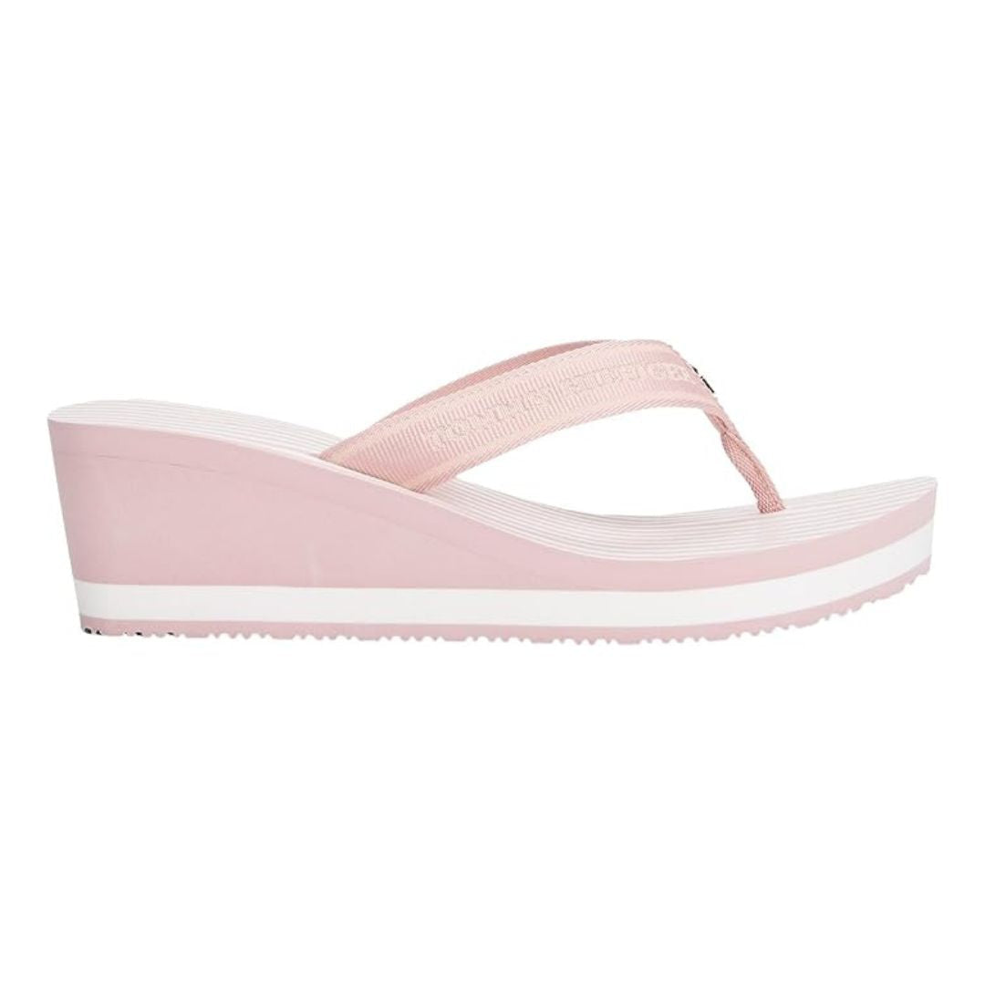 Tommy Hilfiger Flip Flops TH Stripes Wedge Beach Sandal FW0FW08521 PNK
