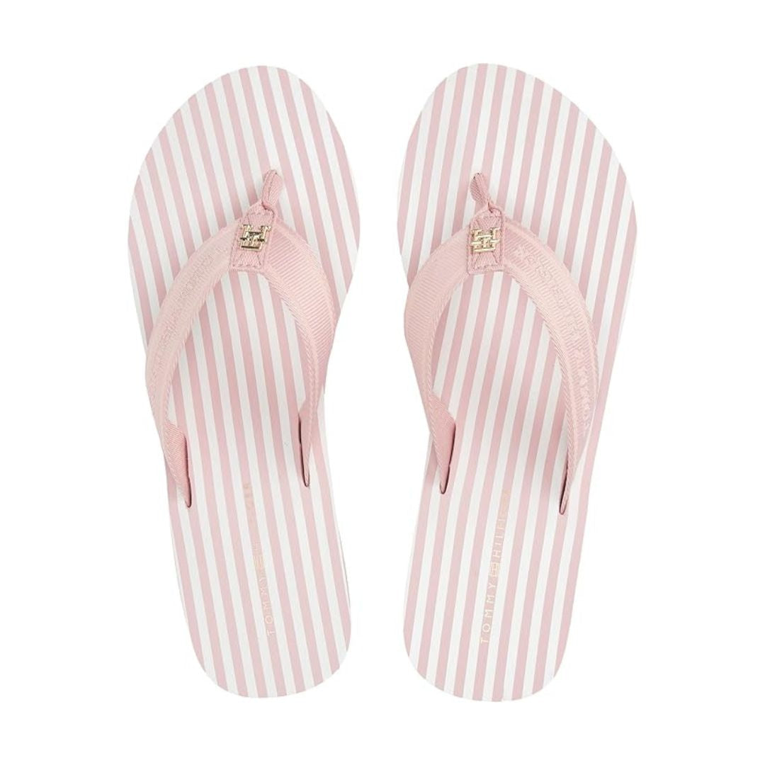 Tommy Hilfiger Flip Flops TH Stripes Wedge Beach Sandal FW0FW08521 PNK