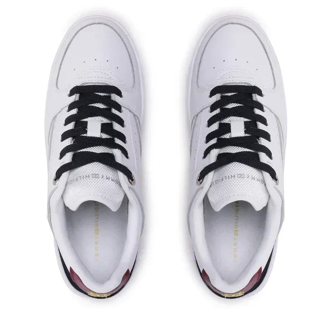 Tommy Hilfiger Leather Basket Sneaker Women FW0FW06951 - WHT - Shoes