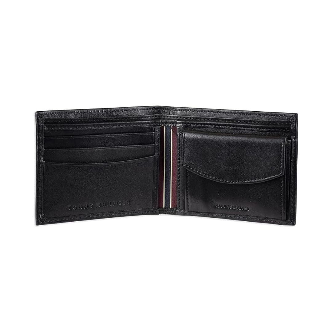 Tommy Hilfiger Leather Slim Bifold With Coin Pocket Men - BLK - Black