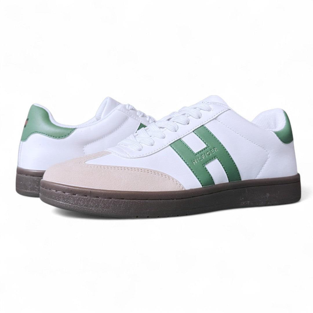 Tommy Hilfiger Lerge Sneakers Men - WHTGRN - White/ Green / 40