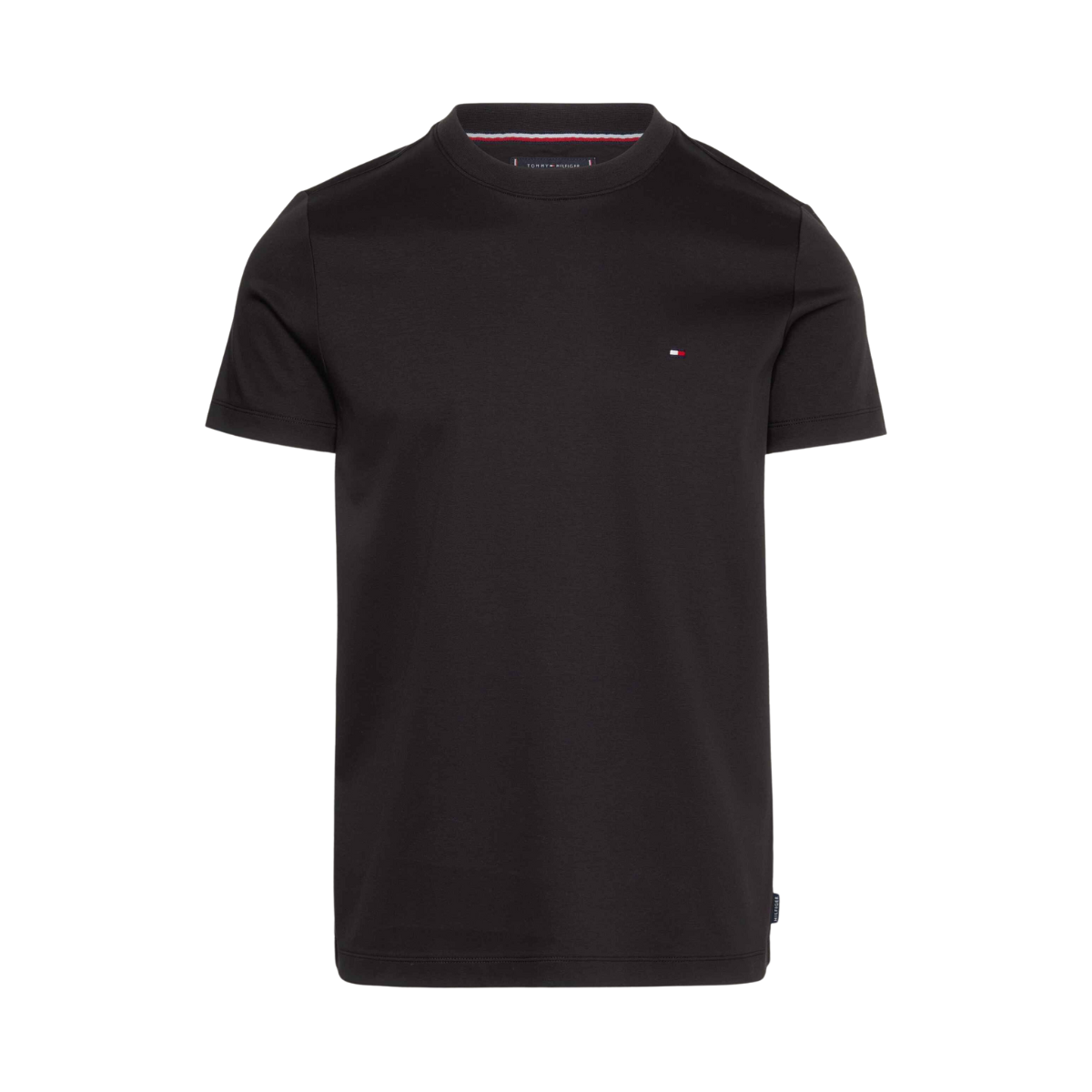 Tommy Hilfiger Logo Flag Detail Crew Neck T-Shirt - Black / M