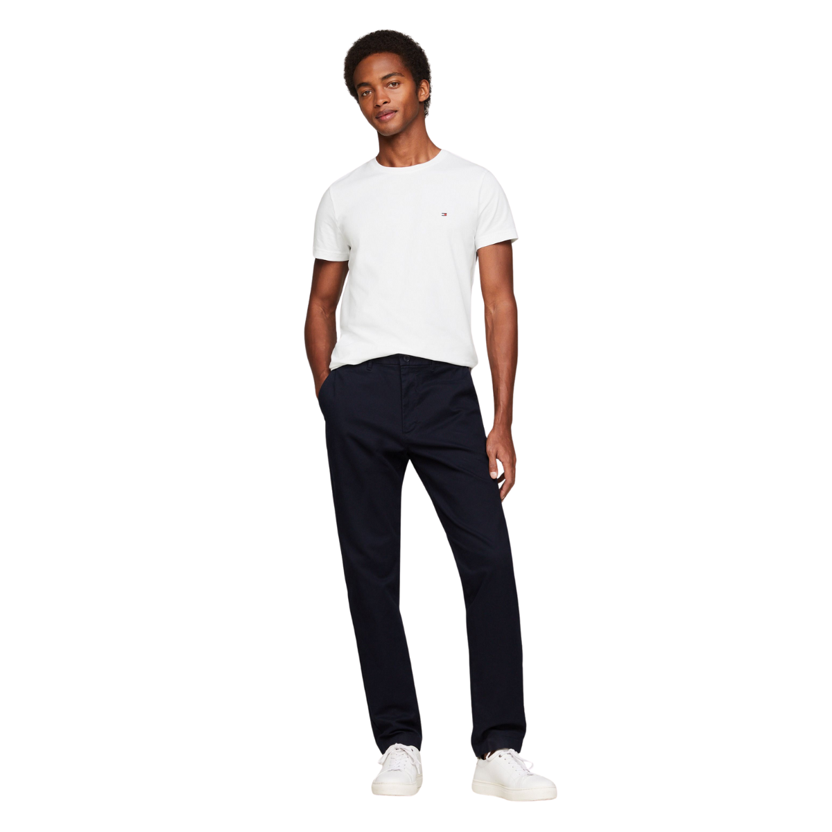 Tommy Hilfiger Logo Flag Detail Crew Neck T-Shirt