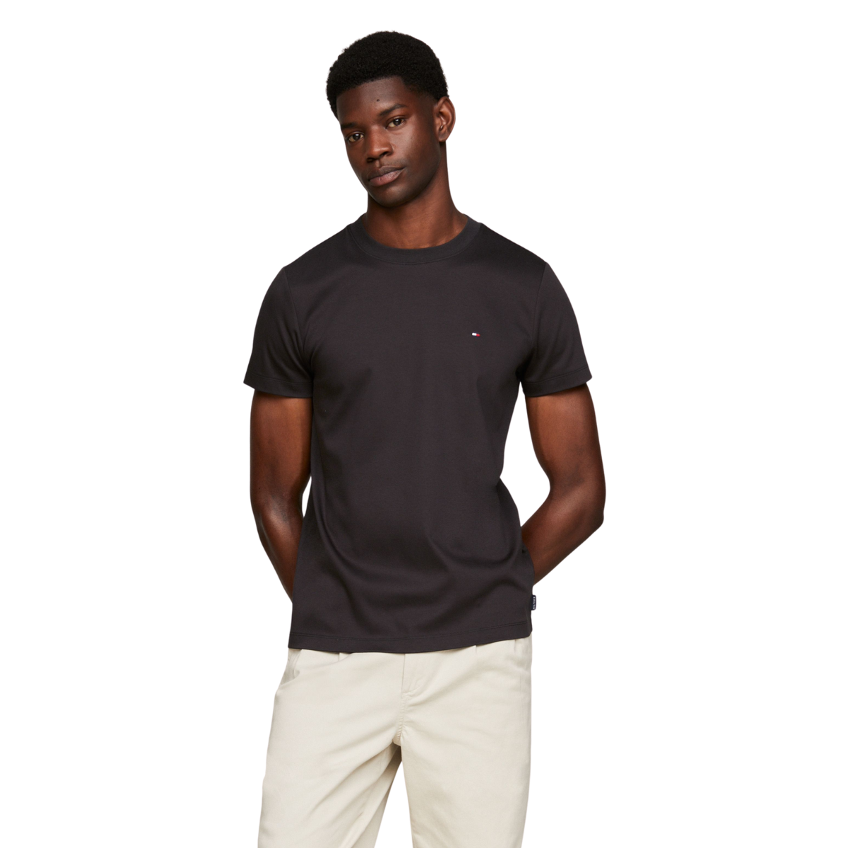 Tommy Hilfiger Logo Flag Detail Crew Neck T-Shirt