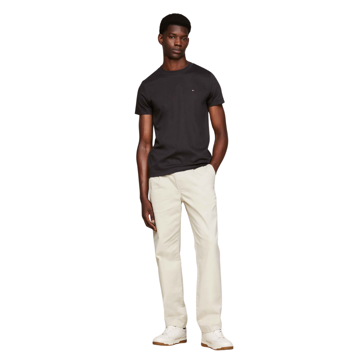 Tommy Hilfiger Logo Flag Detail Crew Neck T-Shirt