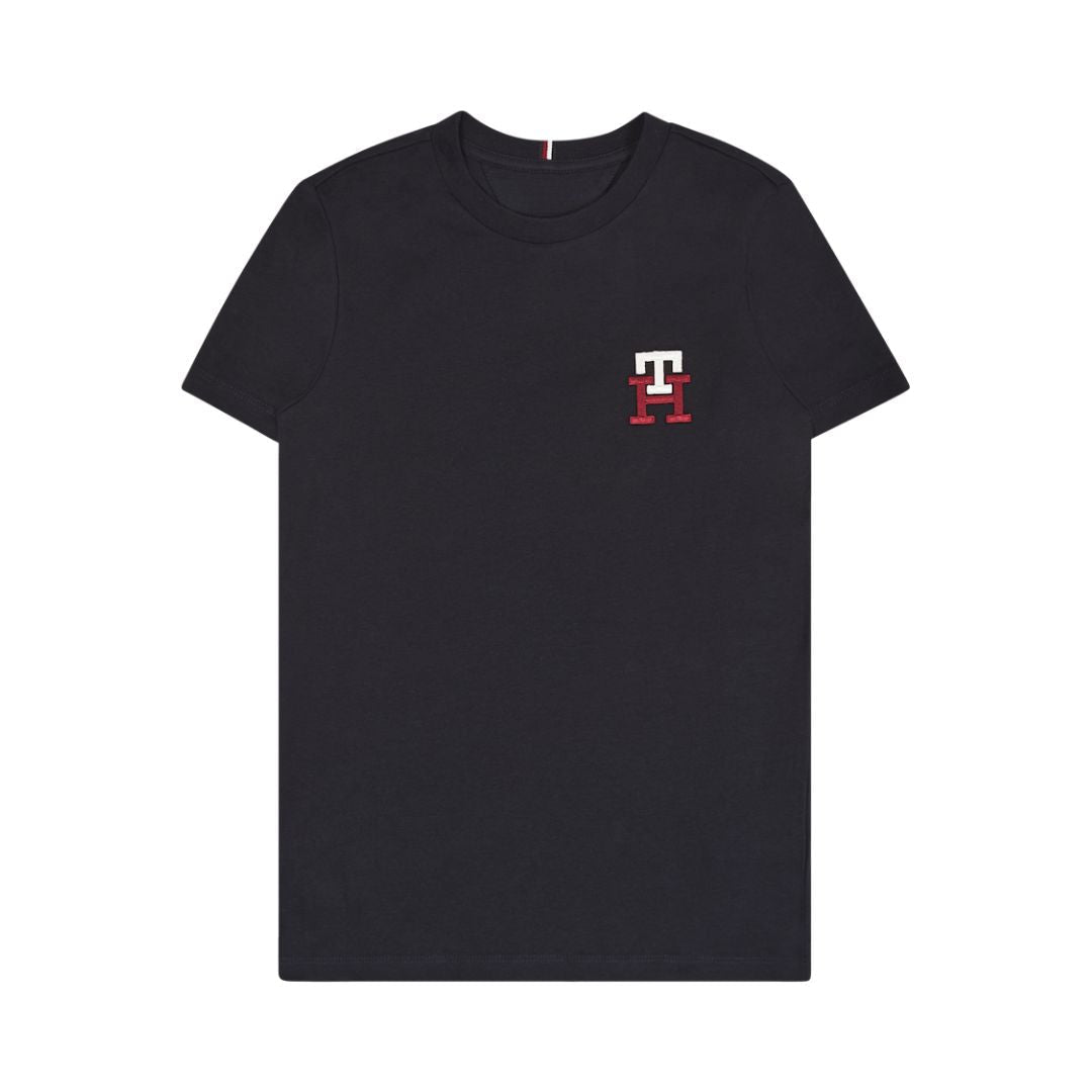 Tommy Hilfiger Monogram Logo Crew Neck Graphic T-Shirt Men - Black / M