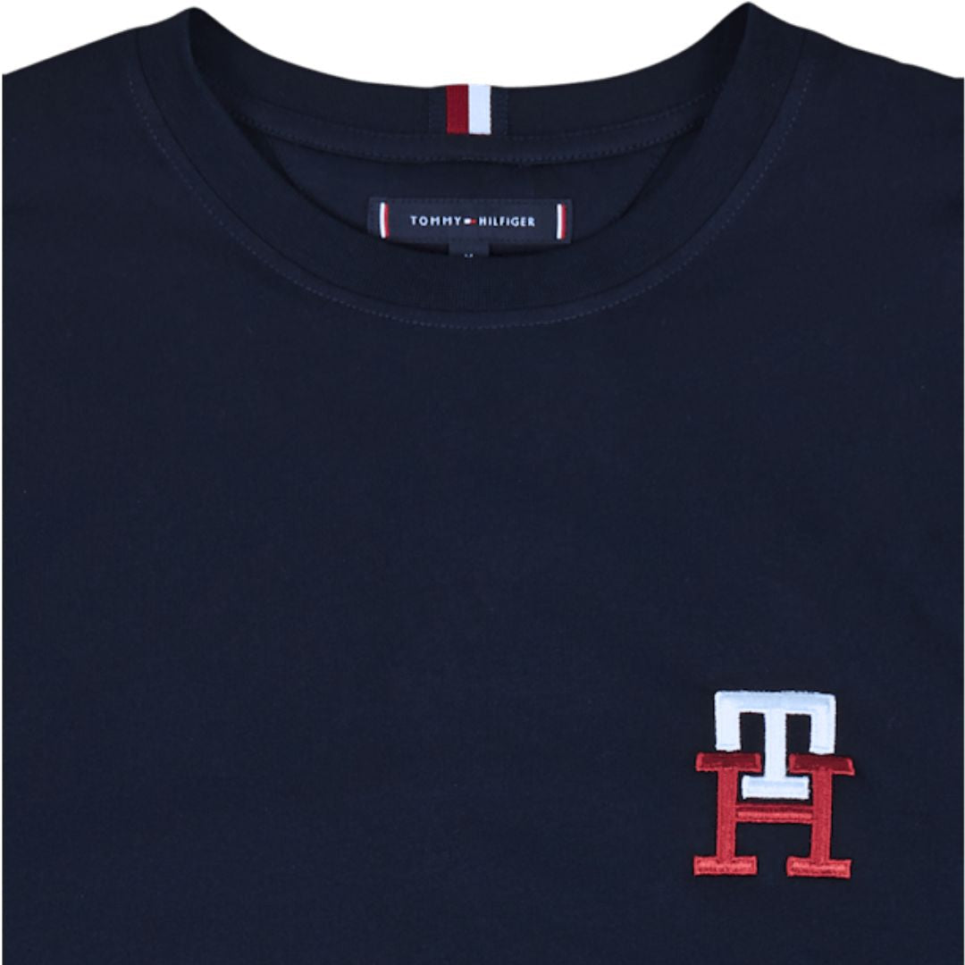 Tommy Hilfiger Monogram Logo Crew Neck Graphic T-Shirt Men