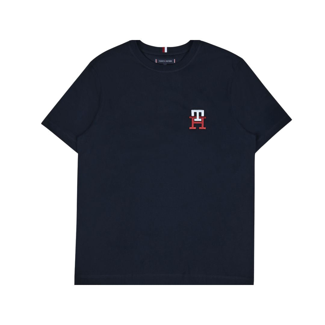 Tommy Hilfiger Monogram Logo Crew Neck Graphic T-Shirt Men - Navy / M