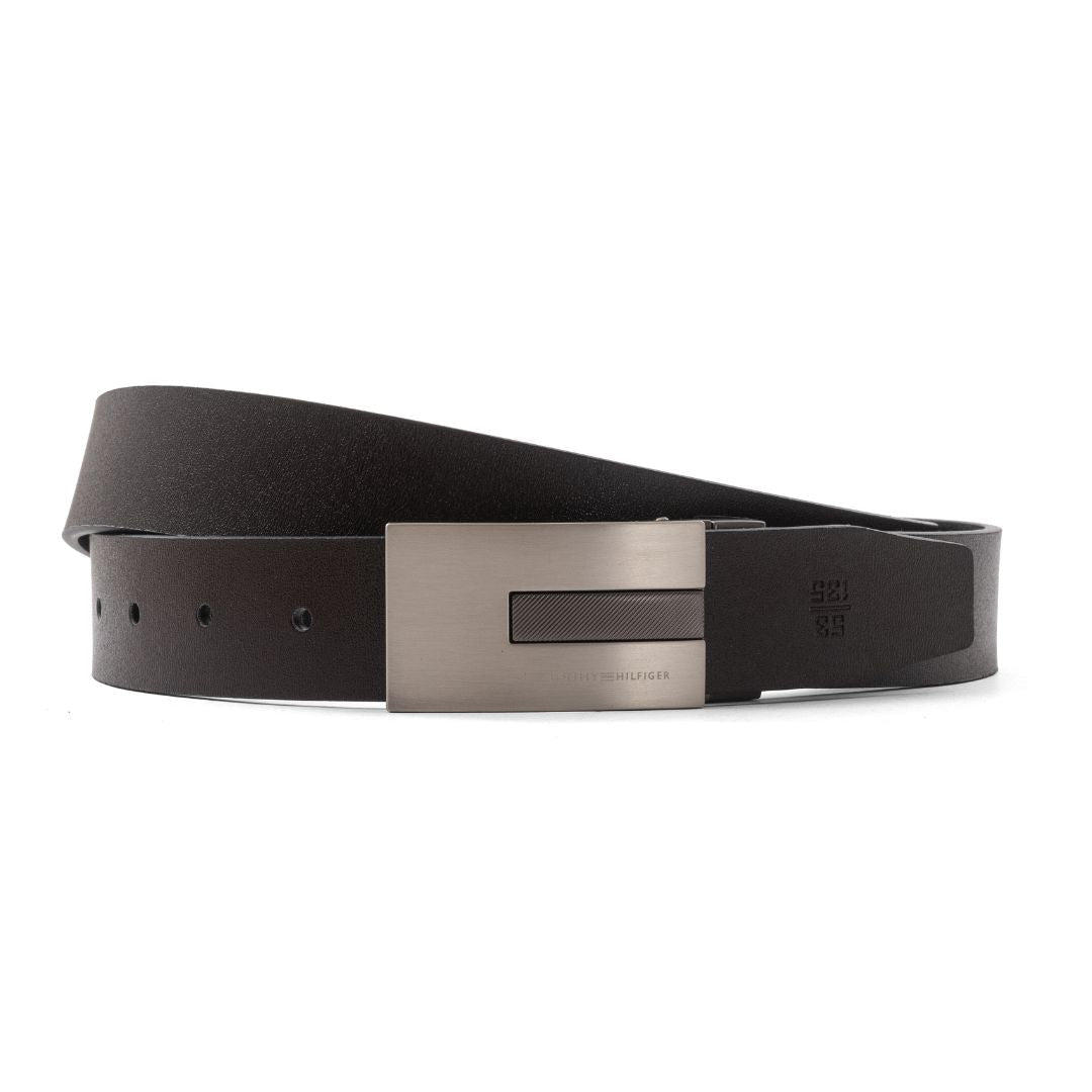 Tommy Hilfiger Reversible Leather Belt with Two Buckles – Black/Brown - C2 / OS