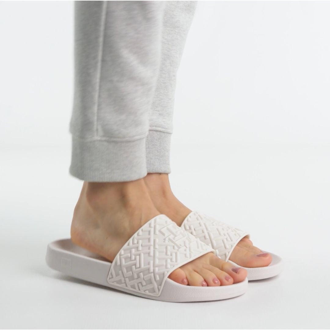 Tommy Hilfiger Slides Th Monogram Pool Slide FW0FW06987 WHT