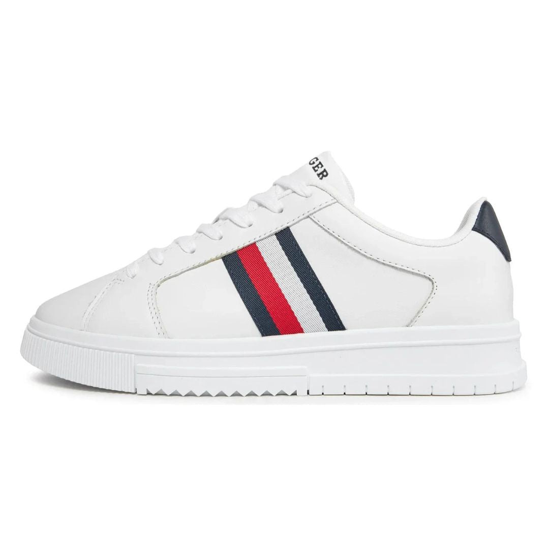 Tommy Hilfiger Supercup Lth Stripes Ess Sneakers FM0FM04895-WHT