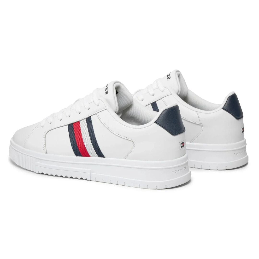 Tommy Hilfiger Supercup Lth Stripes Ess Sneakers FM0FM04895-WHT