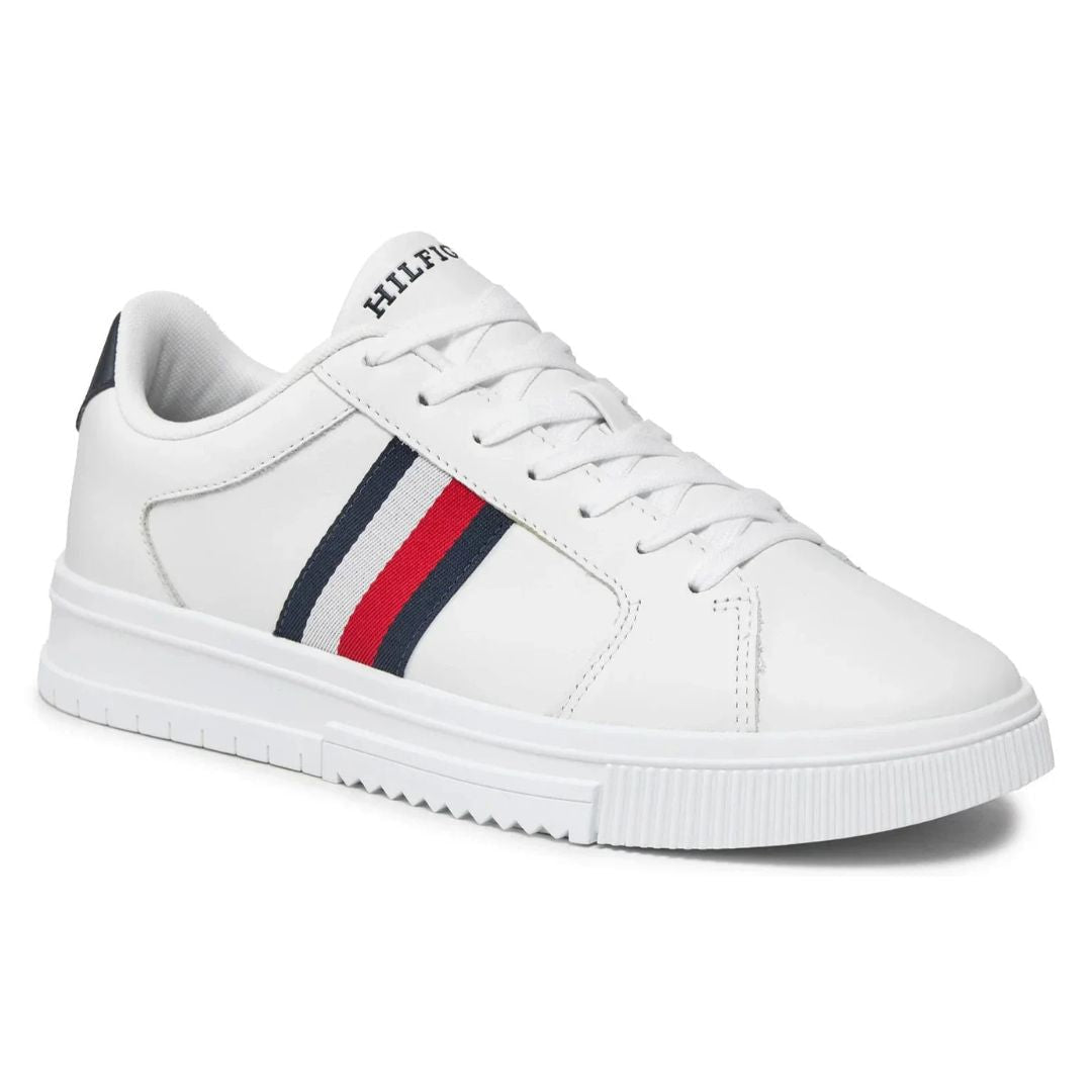 Tommy Hilfiger Supercup Lth Stripes Ess Sneakers FM0FM04895-WHT