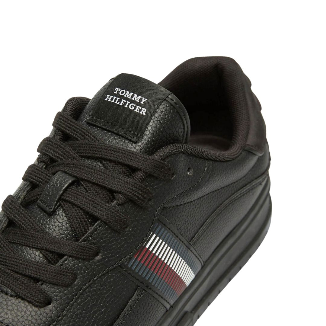 Tommy Hilfiger Supercup Stripes Tumbled LTH Sneakers Men FM0FM05300-BLK