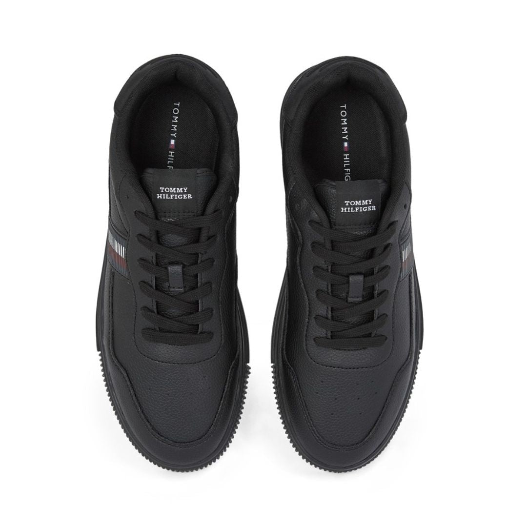 Tommy Hilfiger Supercup Stripes Tumbled LTH Sneakers Men FM0FM05300-BLK