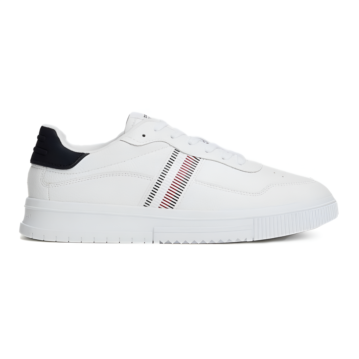 Tommy Hilfiger Supercup Stripes Tumbled LTH Sneakers Men FM0FM05300-WHT - White / 40