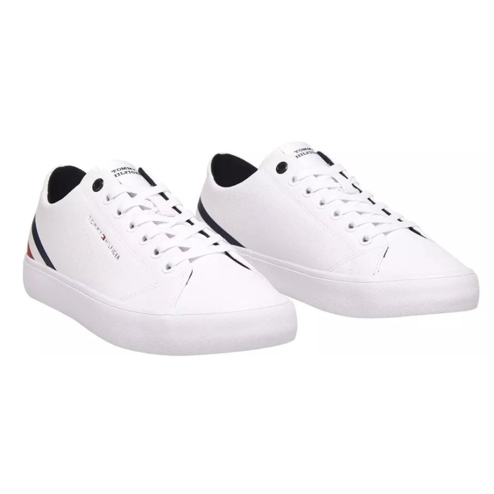 Tommy Hilfiger Th Hi Vulc Core Low LTH Stripes Sneaker Men - WHT