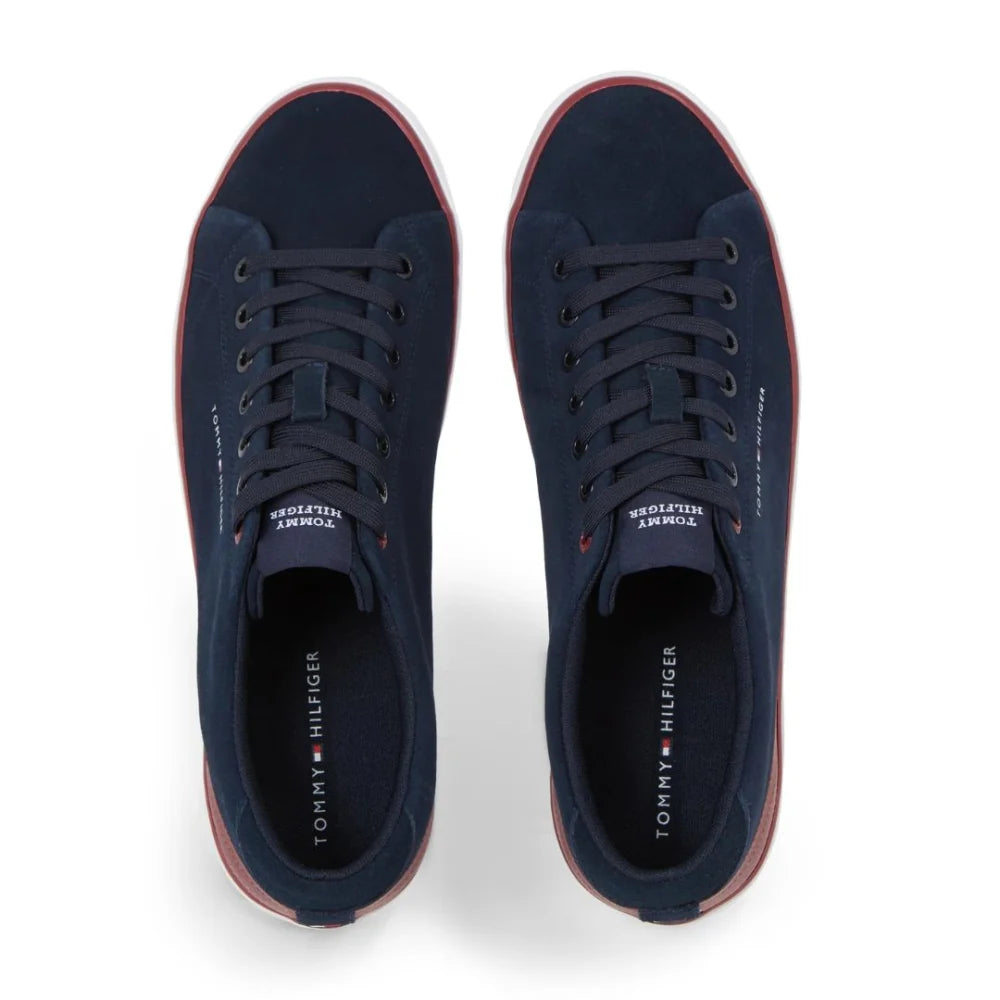Tommy Hilfiger Th Hi Vulc Core Low Suede Sneakers Men FM0FM04817-NVY - Shoes