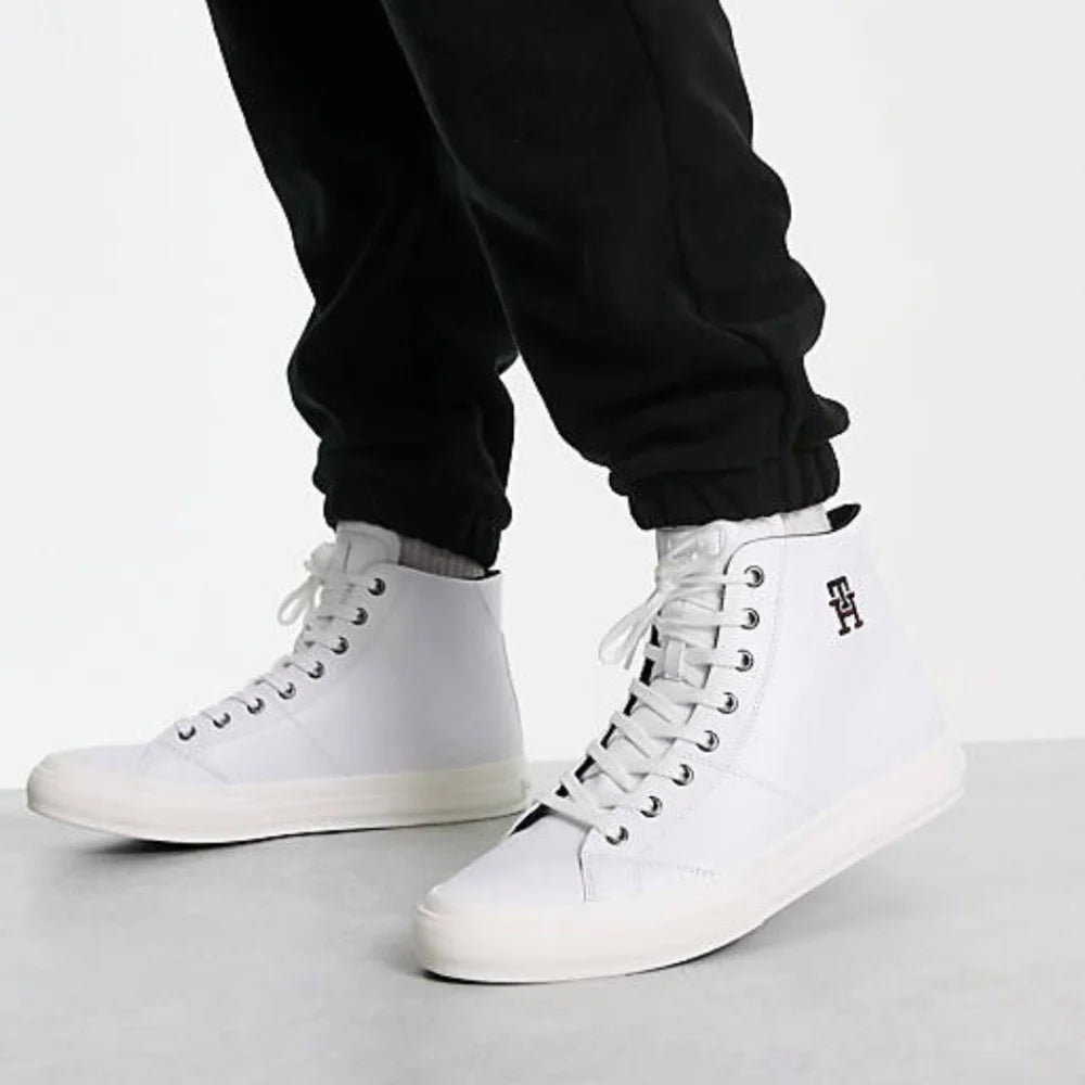 Tommy Hilfiger Th Hi Vulc Street Leather Men FM0FM04739-WHT - Shoes