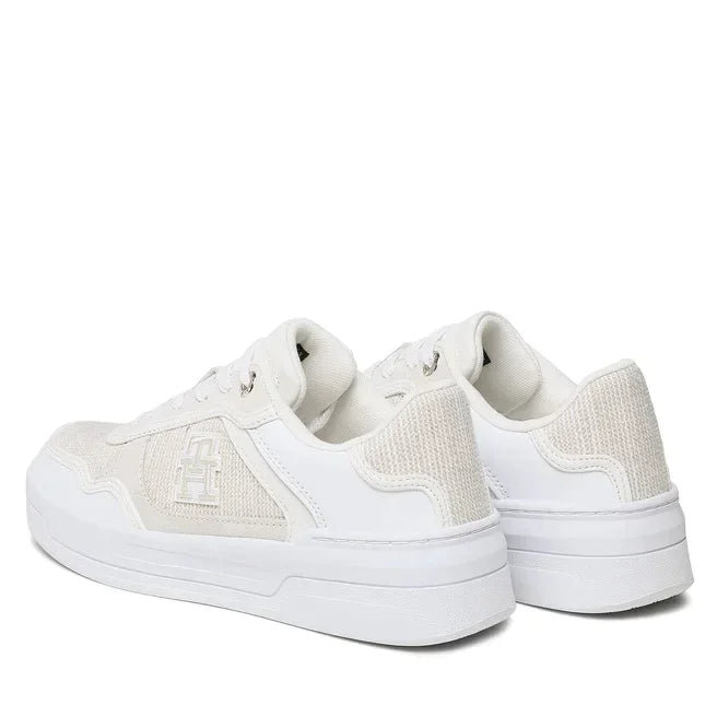 Tommy Hilfiger TH Woven Basket Sneaker Women FW0FW07289 - WHT - Shoes
