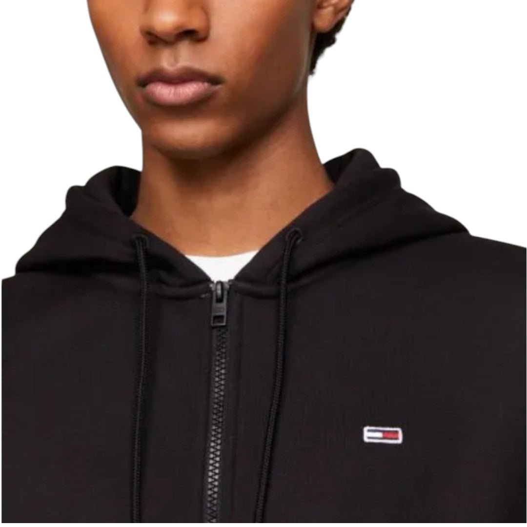 Tommy Jeans TJM Fleece Zip Thru Hoody Men DM0DM09592-BLK