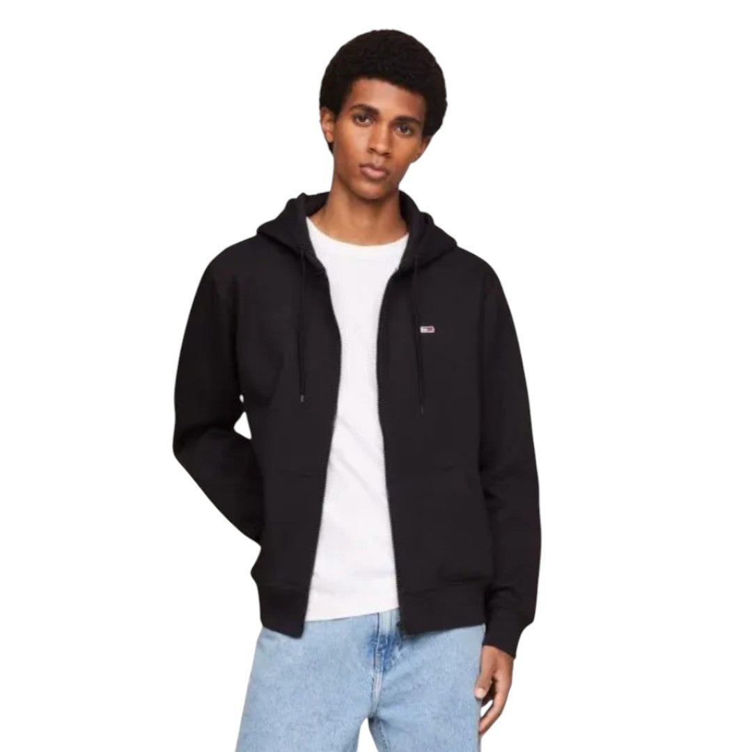 Tommy Jeans TJM Fleece Zip Thru Hoody Men DM0DM09592-BLK