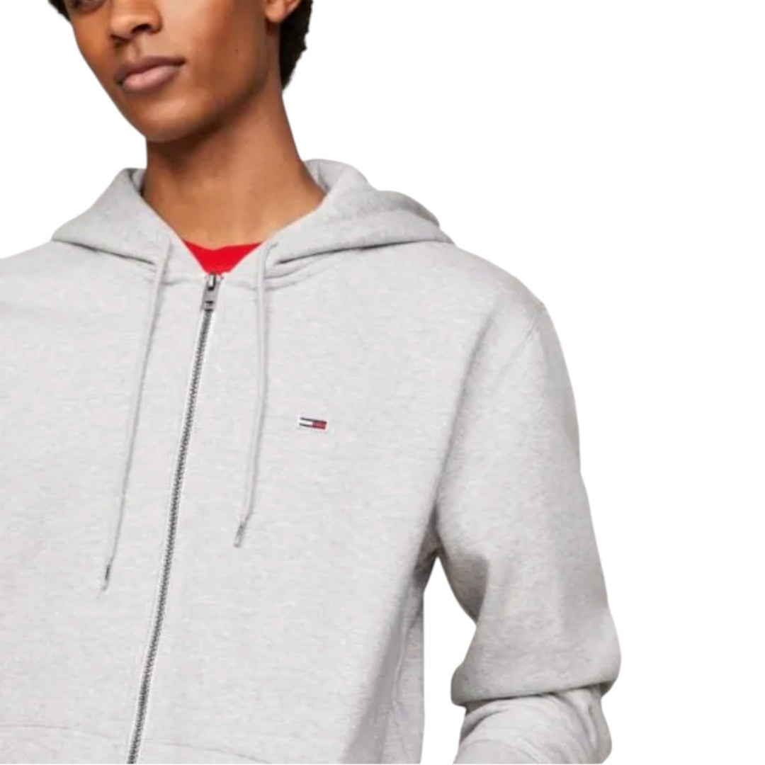 Tommy Jeans TJM Fleece Zip Thru Hoody Men DM0DM09592-GRY