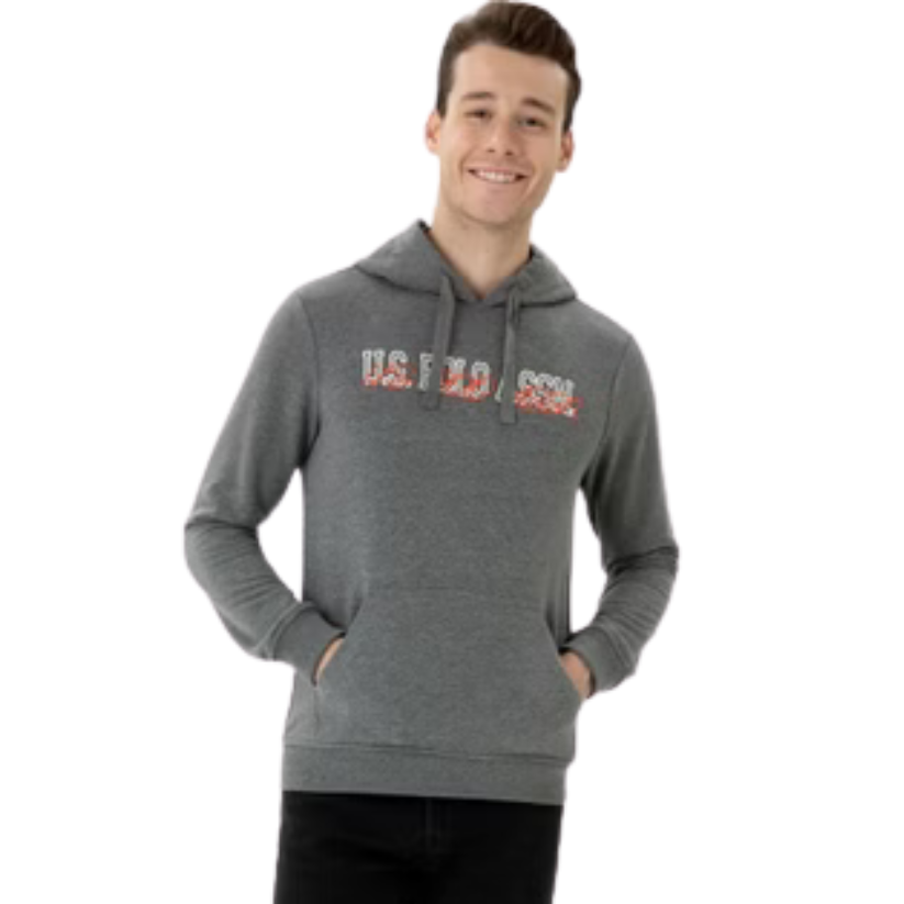U.S. POLO ASSN. Men’s Anthracite Melange Sweatshirt 50274057-VR081 - Grey