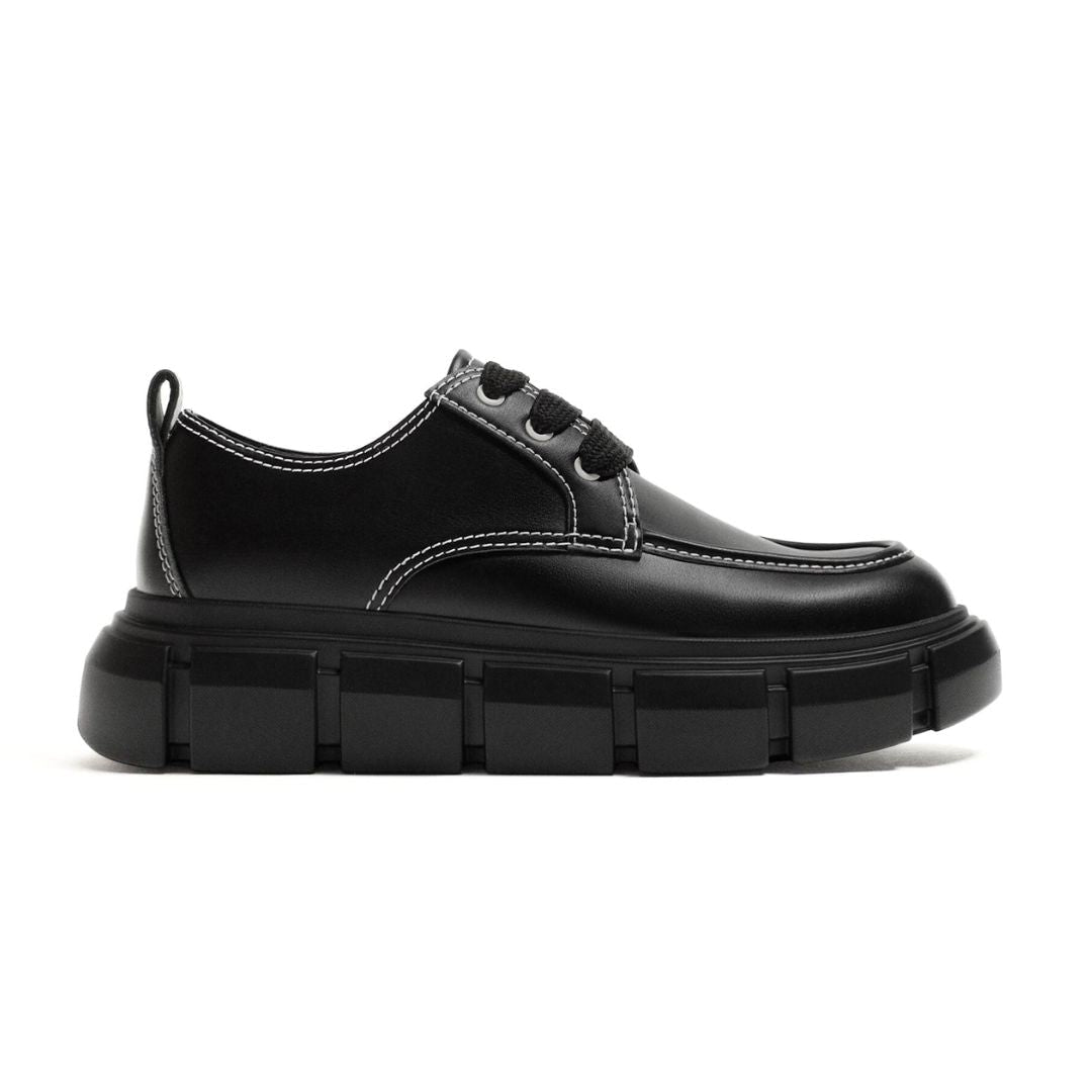 ZARA CHUNKY LACE UP WITH TOPSTITCHING 2451-520-BLK - Black / 40