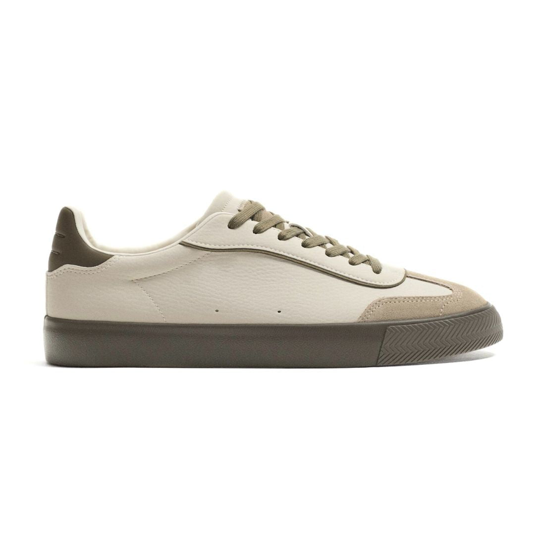 Leather Sneakers Contrast Sneakers Zara Zara Multicolour Contrast