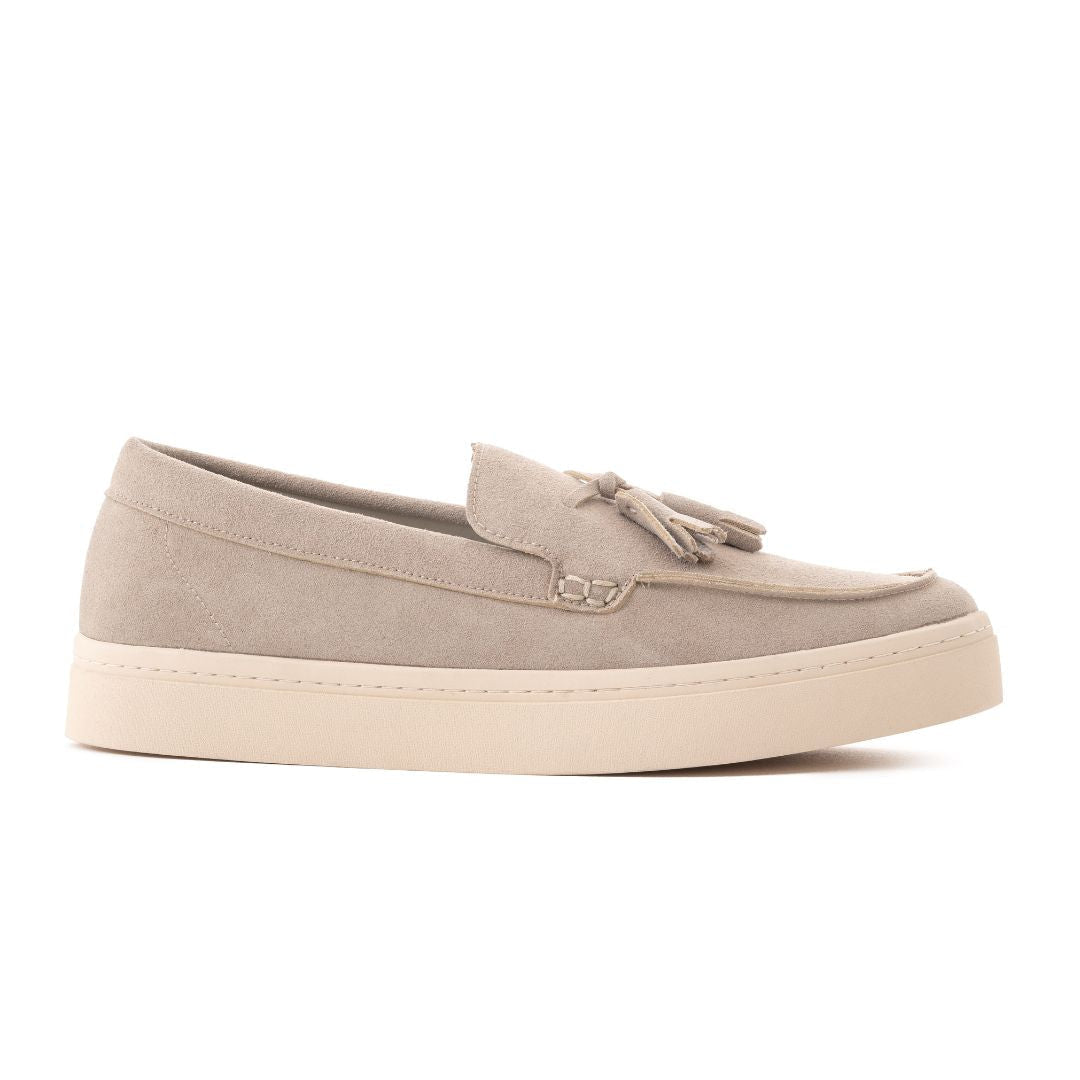 ZARA Leather Moccasin With Tassels 2206-120-GRY - Gray / 40